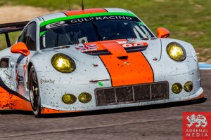 Michael Wainwright (GBR) / Adam Carroll (GBR) / Ben Barker (GBR) drivers of car #86 GULF RACING UK  (GBR) Porsche 911 RSR Race at Circuito Estoril - Cascais - Portugal