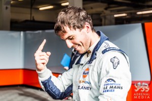 Stuart Hall (GBR) Roald Goethe (DEU) / Stuart Hall (GBR) / Daniel Brown (GBR) drivers of car #85 GULF RACING UK  (GBR) Aston Martin Vantage V8 celebrates pole Qualifying 1 LMGTE and GTC at Circuito Estoril - Cascais - Portugal