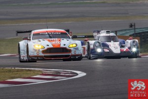 Kristian Poulsen (DNK) / David Heinemeier Hansson (DNK) / Richie Stanaway (NZL) / Car #95 LMGTE AM Aston Martin Racing (GBR) Aston Martin Vantage V8 Free Practice 3 - 6 Hours of Shanghai at Shanghai International Circuit - Shanghai - China