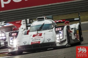 Marcel Fassler (CHE) / Andre Lotterer (DEU) / Benoit Treluyer (FRA) / Car #2 LMP1 Audi Sport Team Joest (DEU) Audi R18 e-tron quattro Free Practice 3 - 6 Hours of Shanghai at Shanghai International Circuit - Shanghai - China