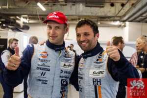 Darren Turner (FRA) / Stefan Mucke (DEU) / Car #97 LMGTE PRO Aston Martin Racing (GBR) Aston Martin Vantage V8 qualify for pole Qualifying - LMGTE Pro & LMGTE Am - 6 Hours of Shanghai at Shanghai International Circuit - Shanghai - China