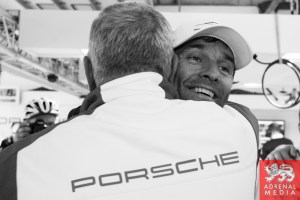 Mark Webber (AUS) joins in the celebrations Qualifying - LMP1 & LMP2 - 6 Hours of Shanghai at Shanghai International Circuit - Shanghai - China