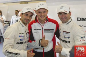Romain Dumas (FRA) / Neel Jani (CHE) / Marc Lieb (DEU) / Car #14 LMP1 Porsche Team (DEU) Porsche 919 Hybrid achieve pole Qualifying - LMP1 & LMP2 - 6 Hours of Shanghai at Shanghai International Circuit - Shanghai - China