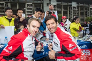 Timo Bernhard (DEU) and Mark Webber (AUS) Autograph Session - 6 Hours of Shanghai at Shanghai International Circuit - Shanghai - China