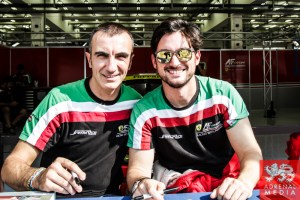 Stephen Wyatt (AUS) / Michele Rugolo (ITA) / Andrea Bertolini (ITA) / Car #81 LMGTE AM AF Corse (ITA) Ferrari F458 Italia - 6 Hours of Bahrain at Bahrain International Circuit (BIC) - Sakhir - Kingdom of Bahrain