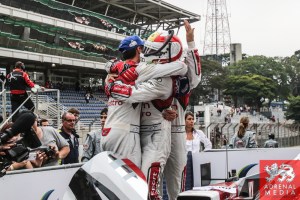 Lucas Di Grassi (BRA) / Loic Duval (FRA) / Tom Kristensen (DNK) / Car #1 LMP1 Audi Sport Team Joest (DEU) Audi R18 e-tron quattro - 6 Hours of Sao Paulo at Interlagos Circuit - Sao Paulo - Brazil