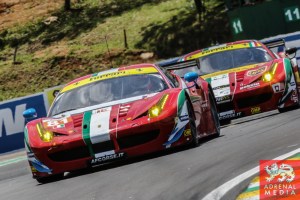 Stephen Wyatt (AUS) / Michele Rugolo (ITA) / Andrea Bertolini (ITA) / Car #81 LMGTE AM AF Corse (ITA) Ferrari F458 Italia - 6 Hours of Sao Paulo at Interlagos Circuit - Sao Paulo - Brazil