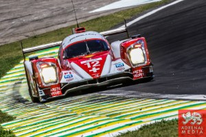 Nicolas Prost (FRA) / Nick Heidfeld (DEU) / Mathias Beche (CHE) / Car #12 LMP1 Rebellion Racing (CHE) Rebellion Toyota R-One - 6 Hours of Sao Paulo at Interlagos Circuit - Sao Paulo - Brazil