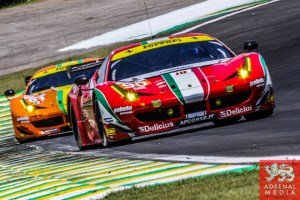 Gianluca Roda (ITA) / Paolo Ruberti (ITA) / Matteo Cressoni (ITA) / Car #90 LMGTE AM 8 Star Motorsports (USA) Ferrari F458 Italia - 6 Hours of Sao Paulo at Interlagos Circuit - Sao Paulo - Brazil