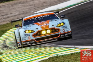 Kristian Poulsen (DNK) / David Heinemeier Hansson (DNK) / Nicki Thiim (DNK) / Car #95 LMGTE AM Aston Martin Racing (GBR) Aston Martin Vantage V8 - 6 Hours of Sao Paulo at Interlagos Circuit - Sao Paulo - Brazil