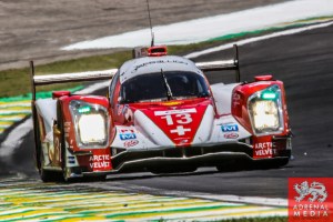 Dominik Kraihamer (AUT) / Andrea Belicchi (ITA) / Fabio Leimer (CHE) / Car #13 LMP1 Rebellion Racing (CHE) Rebellion Toyota R-One - 6 Hours of Sao Paulo at Interlagos Circuit - Sao Paulo - Brazil