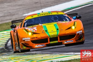 Emerson Fittipaldi (BRA) / Alessandro Pier Guidi (ITA) / Jeffrey Segal (USA) / Car #61 LMGTE AM AF Corse (ITA) Ferrari F458 Italia - 6 Hours of Sao Paulo at Interlagos Circuit - Sao Paulo - Brazil