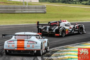 Marcel Fassler (CHE) / Andre Lotterer (DEU) / Benoit Treluyer (FRA) / Car #2 LMP1 Audi Sport Team Joest (DEU) Audi R18 e-tron quattro - 6 Hours of Sao Paulo at Interlagos Circuit - Sao Paulo - Brazil