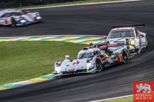 Lucas Di Grassi (BRA) / Loic Duval (FRA) / Tom Kristensen (DNK) / Car #1 LMP1 Audi Sport Team Joest (DEU) Audi R18 e-tron quattro - 6 Hours of Sao Paulo at Interlagos Circuit - Sao Paulo - Brazil