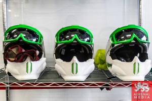 Mechanics safety helmets pit lane at Circuito Estoril - Cascais - Portugal