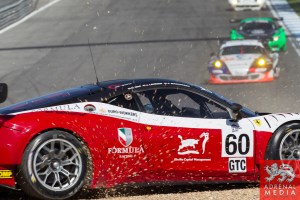 Johnny Laursen (DNK) / Mikkel Mac (DNK) / Jan Magnussen (DNK) drivers of car #60 FORMULA RACING (DNK) Ferrari F458 Italia GT3 Race at Circuito Estoril - Cascais - Portugal