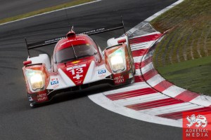 Dominik Kraihamer (AUT) / Andrea Belicchi (ITA) / Fabio Leimer (CHE) / drivers of car #13 LMP1 Rebellion Racing (CHE) Rebellion Toyota R-One Free Practice 2 at Fuji Speedway - Shizuoka Prefecture - Japan