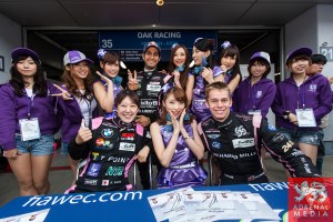 Keiko Lhara (JPN) / Gustavo Yacaman (COL) Alex Brundle (GBR) / drivers of car #35 LMP2 OAK RACING (FRA) Morgan - Judd Autograph session for the fans to meet the drivers at Fuji Speedway - Shizuoka Prefecture - Japan