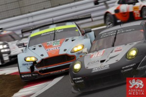 Darren Turner (FRA) / Stefan Mucke (DEU) / drivers of car #97 LMGTE PRO Aston Martin Racing (GBR) Aston Martin Vantage V8 at Fuji Speedway - Shizuoka Prefecture - Japan