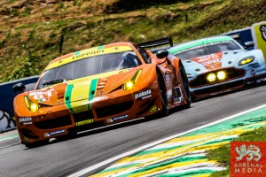 Emerson Fittipaldi (BRA) / Alessandro Pier Guidi (ITA) / Jeffrey Segal (USA) / Car #61 LMGTE AM AF Corse (ITA) Ferrari F458 Italia - 6 Hours of Sao Paulo at Interlagos Circuit - Sao Paulo - Brazil