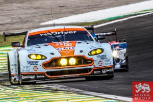 Kristian Poulsen (DNK) / David Heinemeier Hansson (DNK) / Nicki Thiim (DNK) / Car #95 LMGTE AM Aston Martin Racing (GBR) Aston Martin Vantage V86 - 6 Hours of Sao Paulo at Interlagos Circuit - Sao Paulo - Brazil