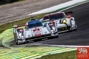 Marcel Fassler (CHE) / Andre Lotterer (DEU) / Benoit Treluyer (FRA) / Car #2 LMP1 Audi Sport Team Joest (DEU) Audi R18 e-tron quattro - 6 Hours of Sao Paulo at Interlagos Circuit - Sao Paulo - Brazil