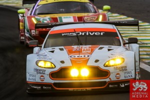 Kristian Poulsen (DNK) / David Heinemeier Hansson (DNK) / Nicki Thiim (DNK) / Car #95 LMGTE AM Aston Martin Racing (GBR) Aston Martin Vantage V8 - 6 Hours of Sao Paulo at Interlagos Circuit - Sao Paulo - Brazil