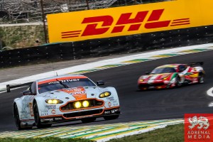 Kristian Poulsen (DNK) / David Heinemeier Hansson (DNK) / Nicki Thiim (DNK) / Car #95 LMGTE AM Aston Martin Racing (GBR) Aston Martin Vantage V8 - 6 Hours of Sao Paulo at Interlagos Circuit - Sao Paulo - Brazil