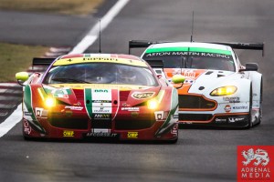 Davide Rigon (ITA) / James Calado (GBR) / drivers of car #71 LMGTE PRO AF Corse (ITA) Ferrari F458 Italia Free Practice 1 - 6 Hours of Shanghai at Shanghai International Circuit - Shanghai - China