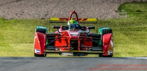 11 Lucas di Grassi (BRA) ABT Schaeffler Audi Sport FormulaE 6 Loic Duval (FRA) Dragon Racing Test Day Donnington Park 10th August 2015 Photo: - Richard Washbrooke Photography