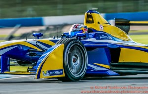 9 Sebastien Buemi (CHE) Renault e.Dams FormulaE Test Day Donnington Park 10th August 2015 Photo: - Richard Washbrooke Photography