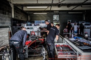 Ventura Team Garage Formula E Test Day Donington 17th August 2015 Raw Photo: - Richard Washbrooke Photography