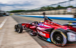 6 Loic Duval (FRA) Dragon Racing Formula E Test Day Donington 17th August 2015 Raw Photo: - Richard Washbrooke Photography