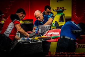 ABT Schaeffler Audi Sport Garage FormulaE Battersea, London Round 11 2nd Practice Photo: - Richard Washbrooke Photography