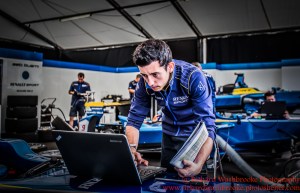 Renault e.Dams garage FormulaE Battersea, London Round 11 2nd Practice Photo: - Richard Washbrooke Photography