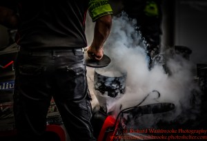 Dragon Racing garage FormulaE Battersea, London Round 11 2nd Practice Photo: - Richard Washbrooke Photography